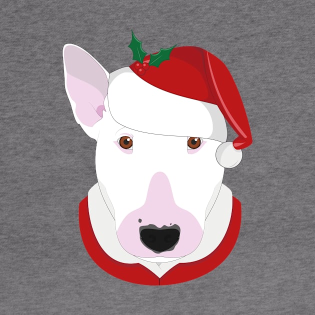 Bull Terrier Christmas Dog by JunkyDotCom